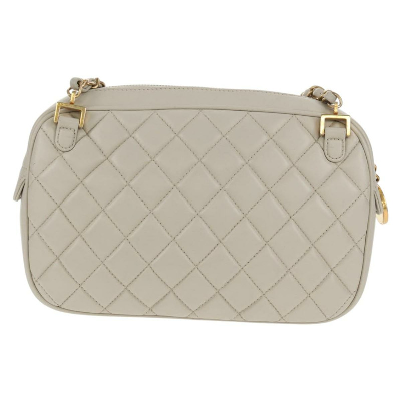 【日本直送】香奈兒 (CHANEL) 絎縫鏈條單肩包 白色皮革 CC 正品 BA6864SAV-1