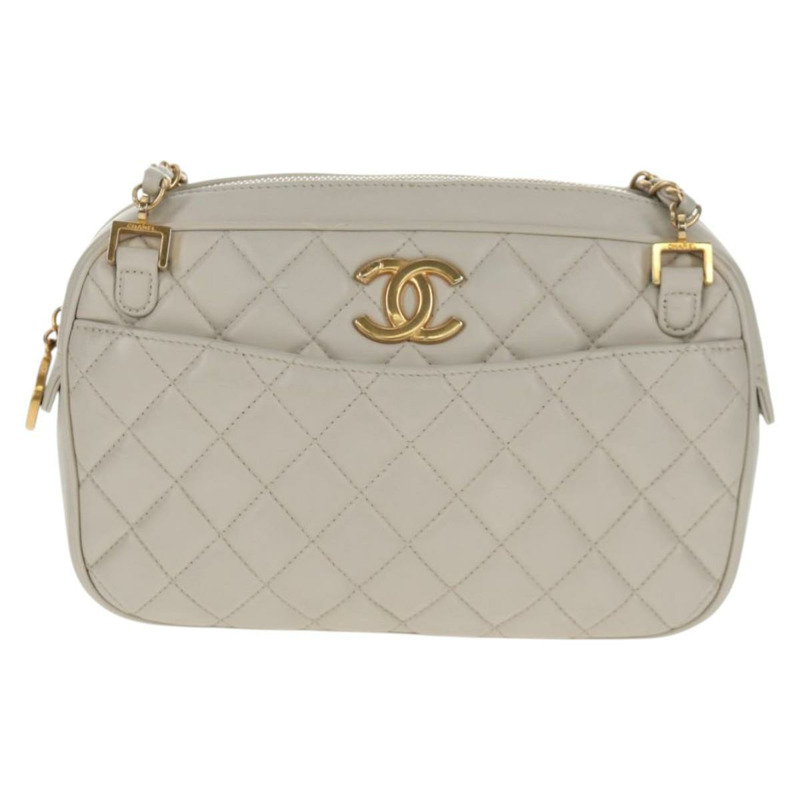【日本直送】香奈兒 (CHANEL) 絎縫鏈條單肩包 白色皮革 CC 正品 BA6864SAV-12
