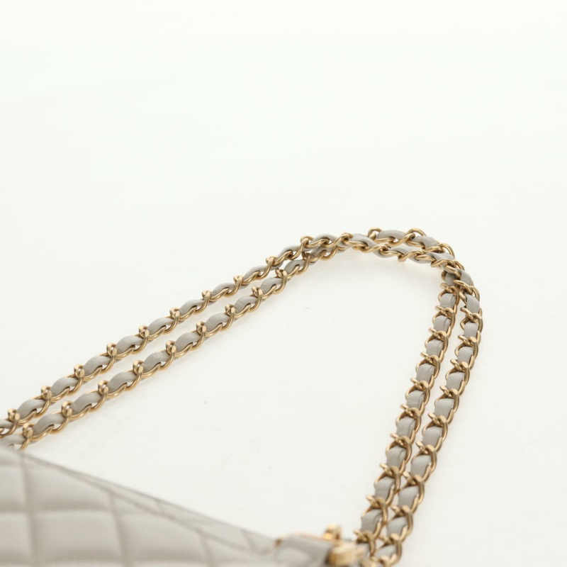 【日本直送】香奈兒 (CHANEL) 絎縫鏈條單肩包 白色皮革 CC 正品 BA6864SAV-13