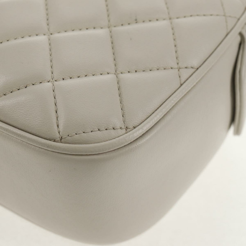 【日本直送】香奈兒 (CHANEL) 絎縫鏈條單肩包 白色皮革 CC 正品 BA6864SAV-15