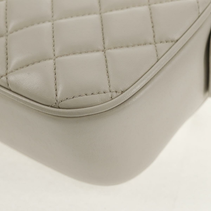 【日本直送】香奈兒 (CHANEL) 絎縫鏈條單肩包 白色皮革 CC 正品 BA6864SAV-17