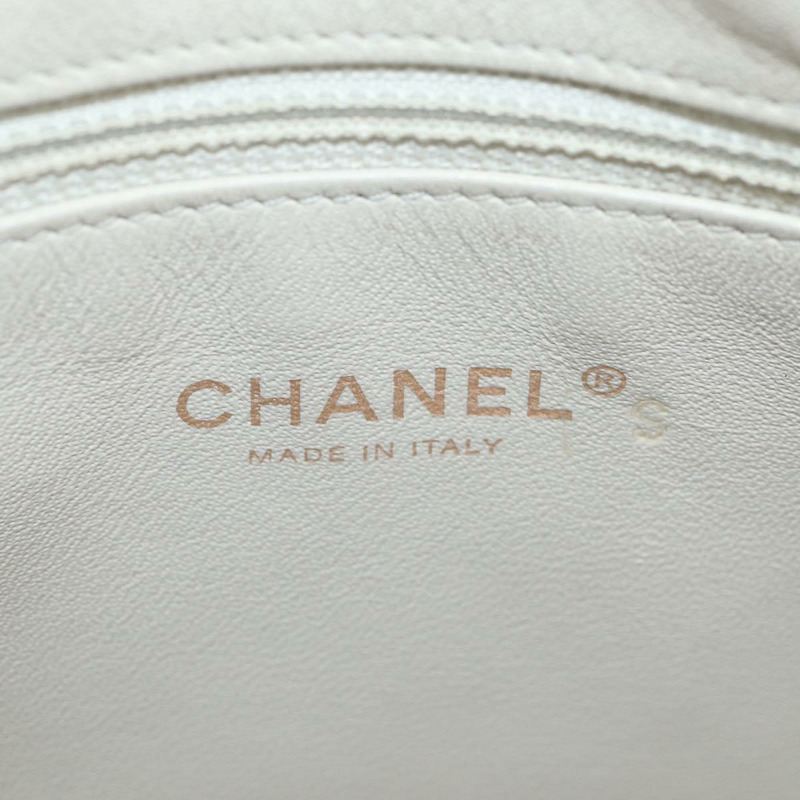 【日本直送】香奈兒 (CHANEL) 絎縫鏈條單肩包 白色皮革 CC 正品 BA6864SAV-20