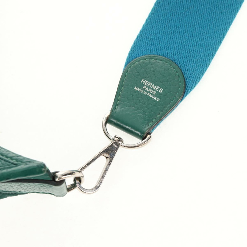 【日本直送】愛馬仕 Evelyn 3 GM 單肩背包，綠色皮革，正品 bs29763SAM-20