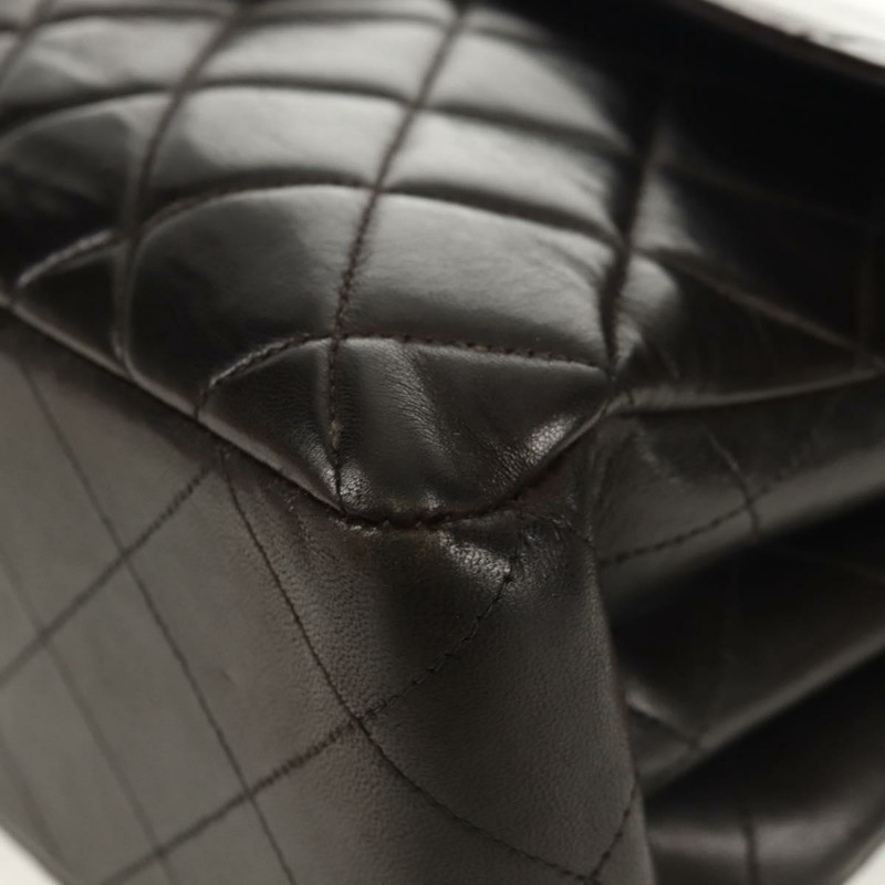 【日本直送】香奈兒 Matelasse 30 雙面鏈條包，羊皮材質，黑色金色雙C標誌，正品 ep11971SAV-15