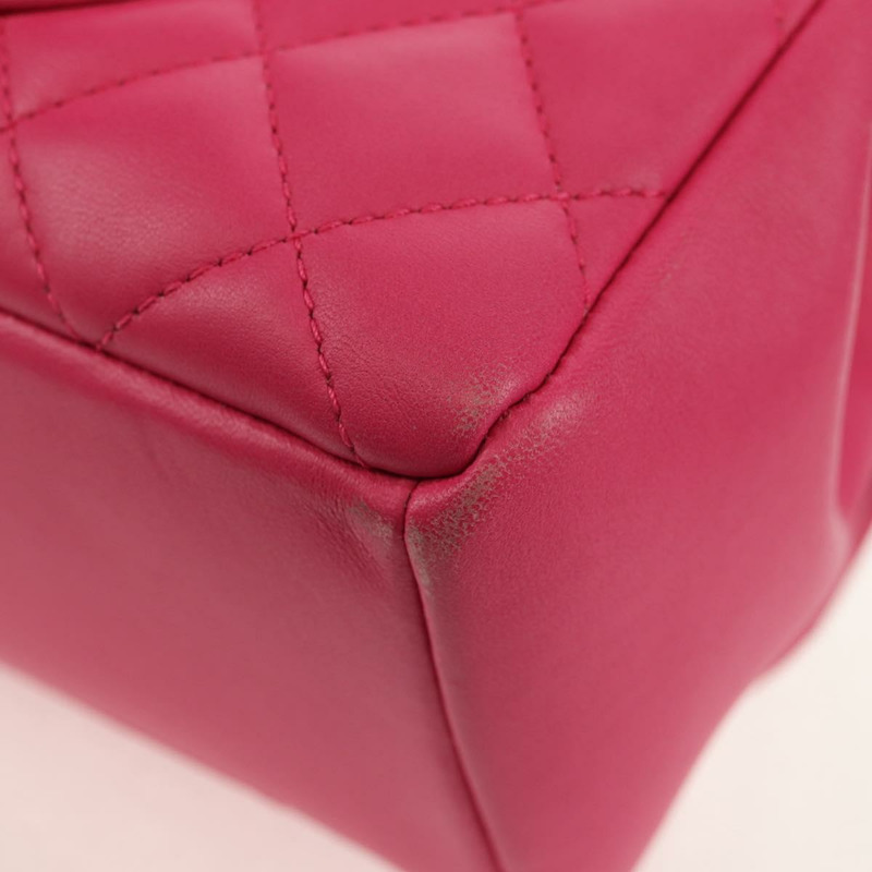 【日本直送】香奈兒 (CHANEL) 絎縫鏈條單肩包 羊皮 粉紅色 金 CC 標誌 正品 yk19844SAM-17