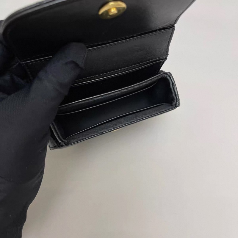 Chanel香奈兒 黑金全皮mini元寶包 芯片-7