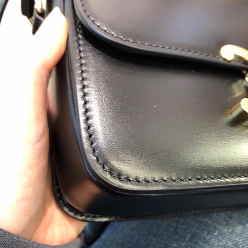 【96新✨ 全網最低價!】Celine 凱旋門 Teen 黑金 豆腐包(下單前先詢問庫存❗️)-6