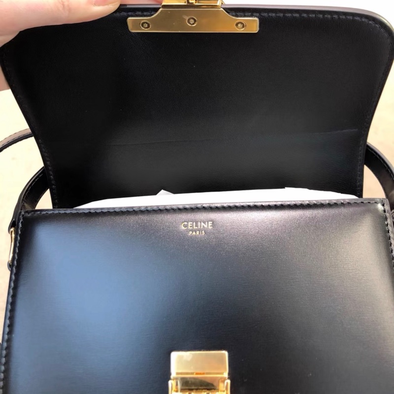 【96新✨ 全網最低價!】Celine 凱旋門 Teen 黑金 豆腐包(下單前先詢問庫存❗️)-7