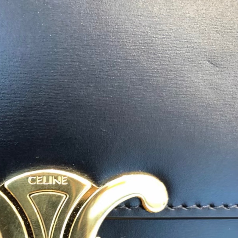 【96新✨ 全網最低價!】Celine 凱旋門 Teen 黑金 豆腐包(下單前先詢問庫存❗️)-9