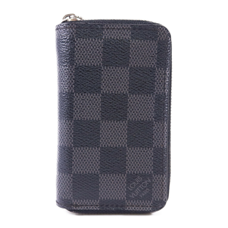 LOUIS VUITTON Damier Graphite Card Case銀扣卡片套-0