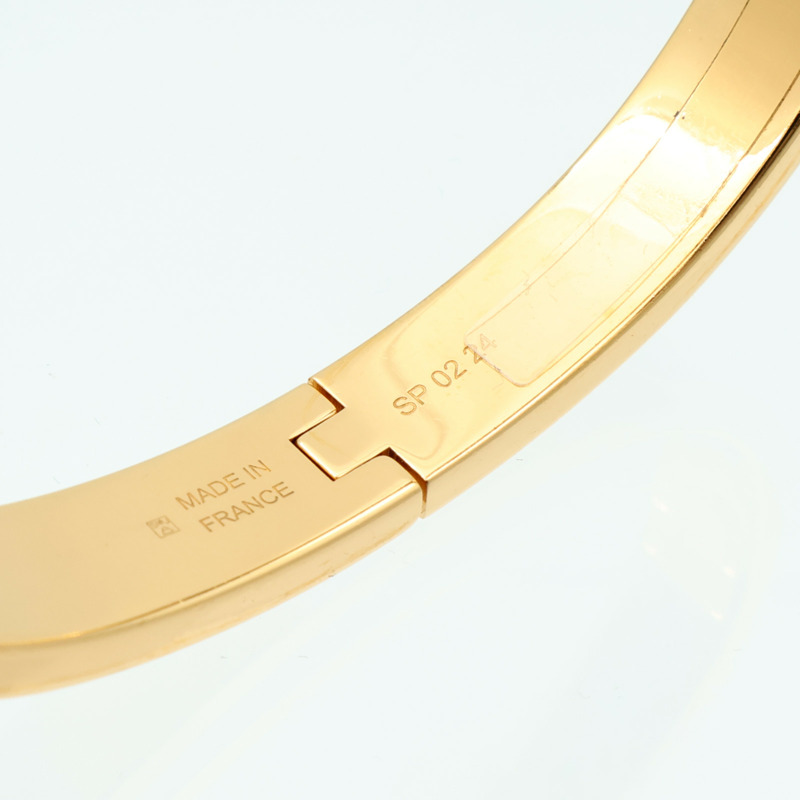 HERMES 金屬/琺瑯Mini Clic Kelly手鐲-6