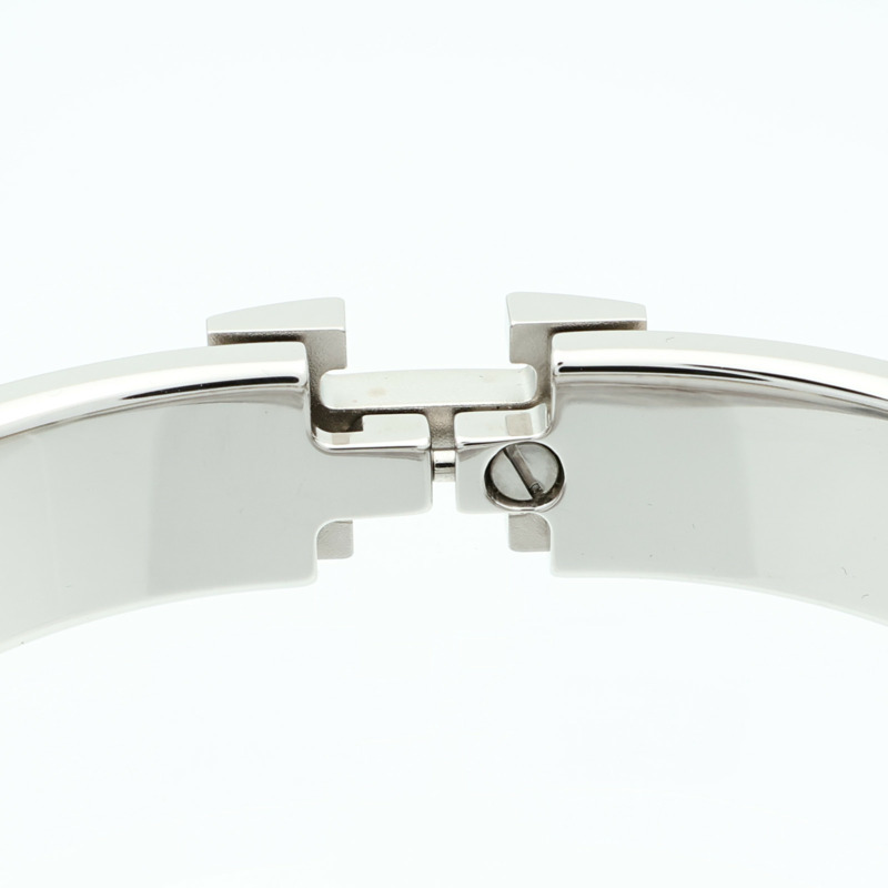 HERMES 金屬/琺瑯Clic H手鐲-9