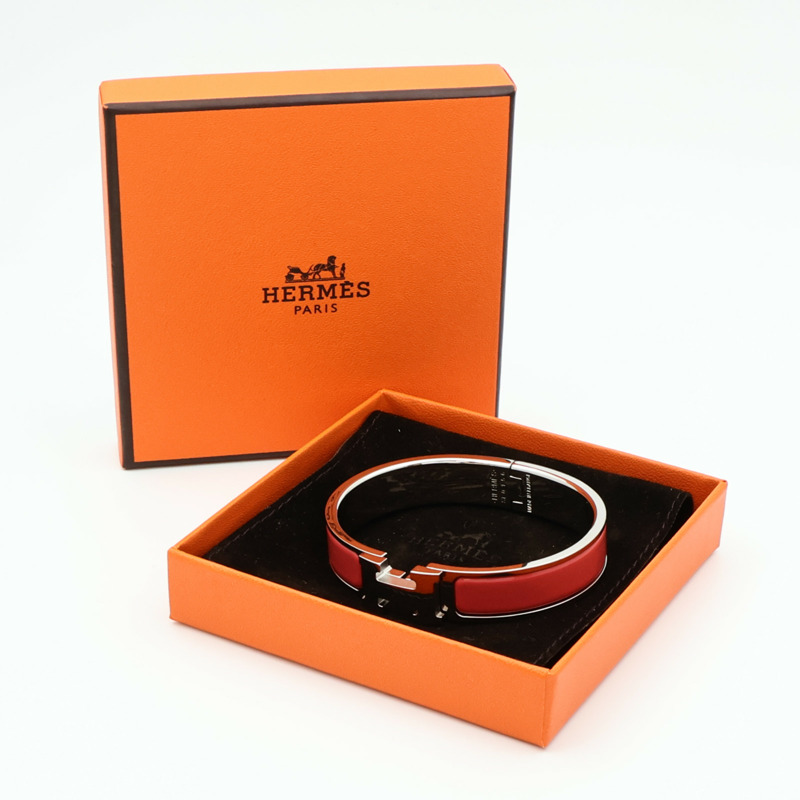 HERMES 金屬/琺瑯Clic H手鐲-12