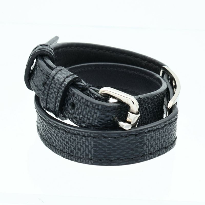 LOUIS VUITTON Damier Graphite Sign It Bracelet銀扣手鏈-1