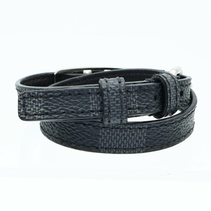 LOUIS VUITTON Damier Graphite Sign It Bracelet銀扣手鏈-2