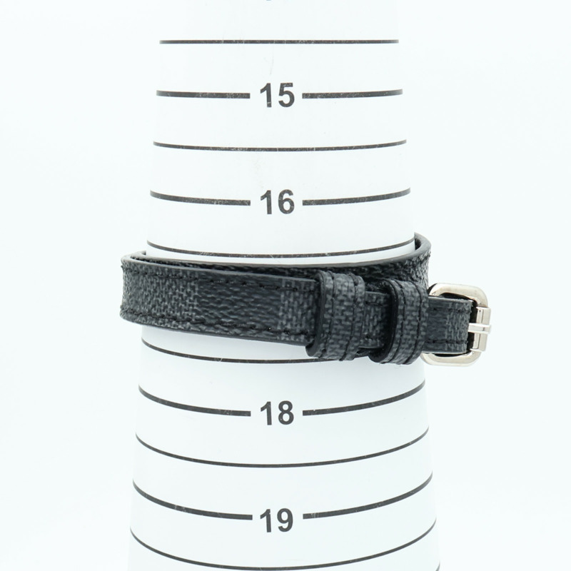 LOUIS VUITTON Damier Graphite Sign It Bracelet銀扣手鏈-13