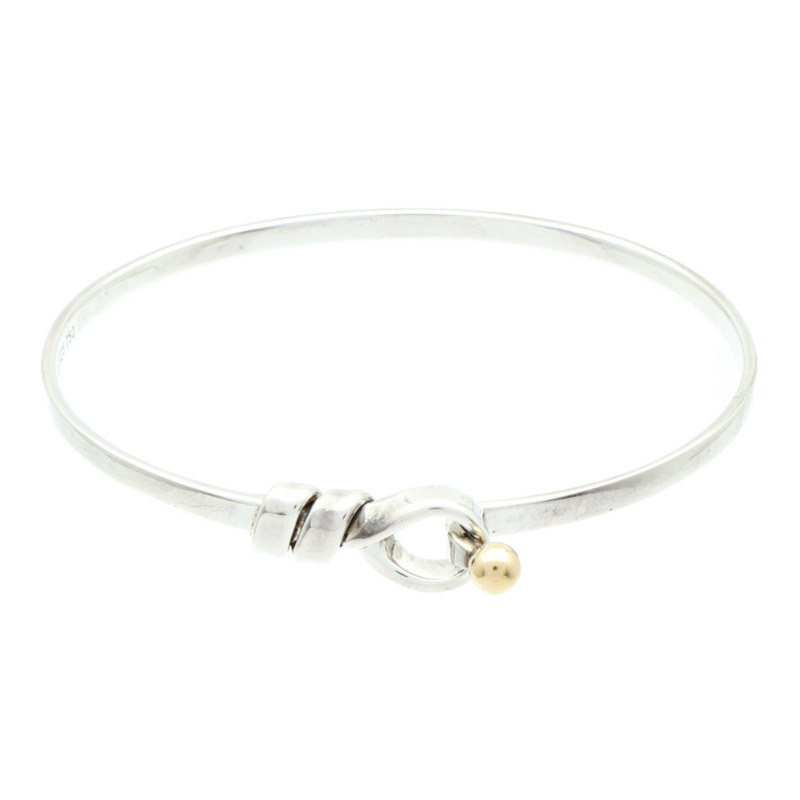 TIFFANY&CO 18K黃金/925純銀Hook And Eye Bracelet手鐲-0