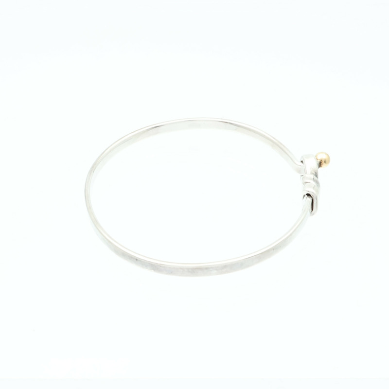 TIFFANY&CO 18K黃金/925純銀Hook And Eye Bracelet手鐲-1