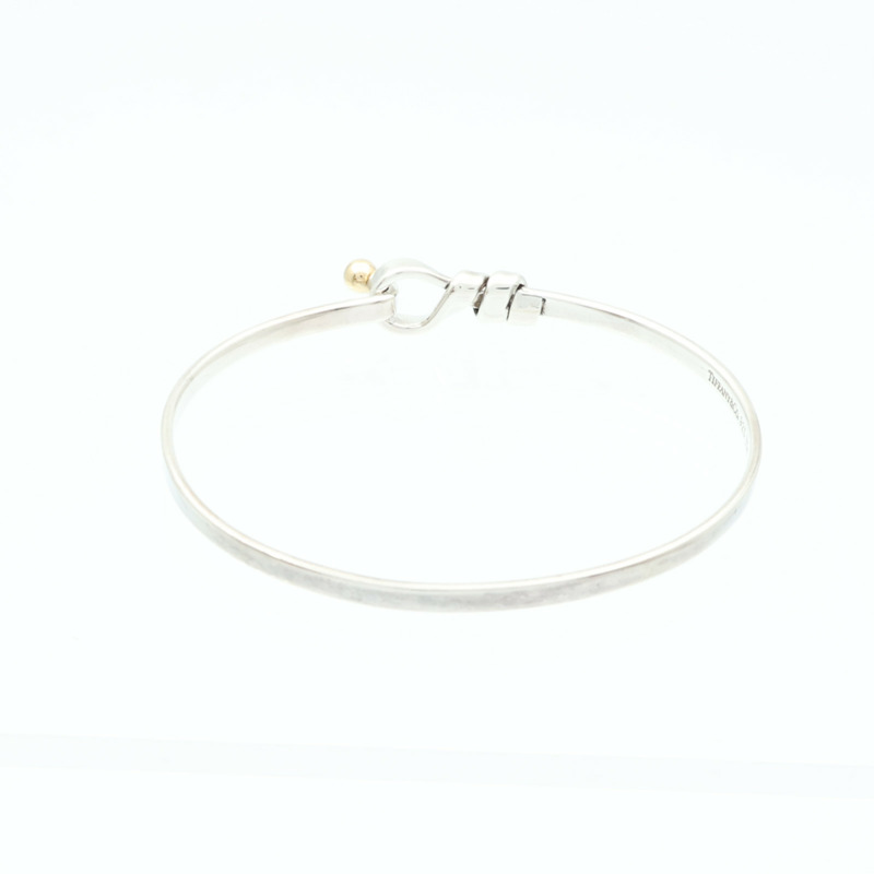 TIFFANY&CO 18K黃金/925純銀Hook And Eye Bracelet手鐲-2