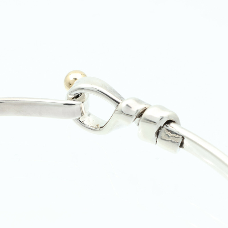 TIFFANY&CO 18K黃金/925純銀Hook And Eye Bracelet手鐲-6