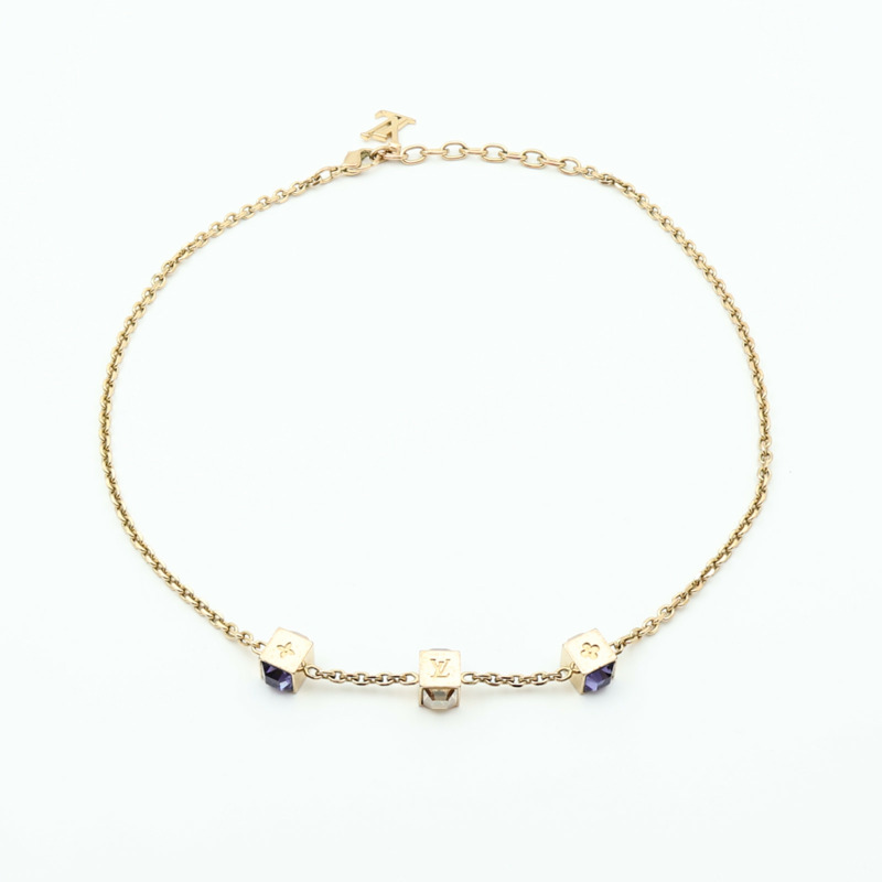 LOUIS VUITTON 金屬Collier Gamble Necklace項鍊-4