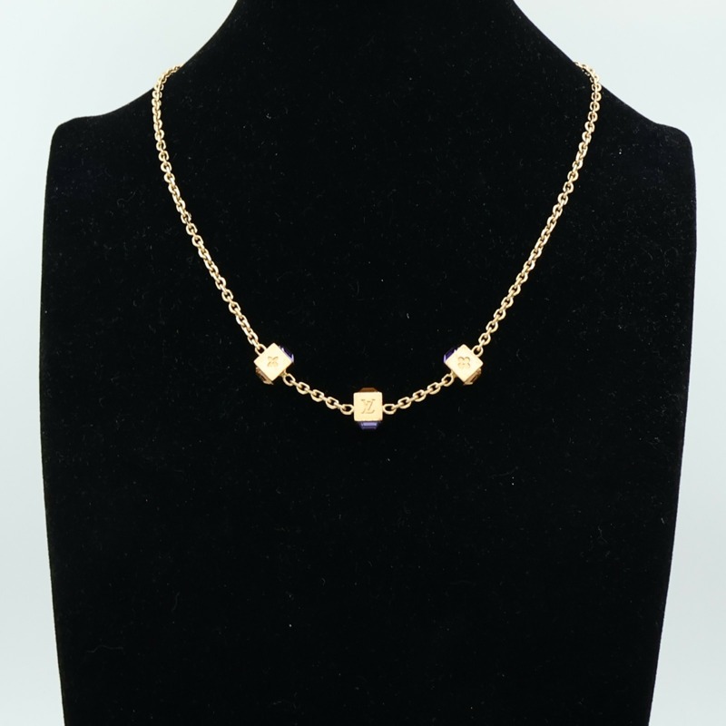 LOUIS VUITTON 金屬Collier Gamble Necklace項鍊-10