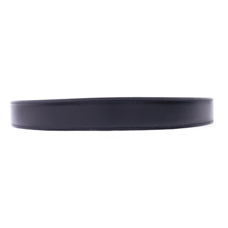 HERMES Box/Togo皮革Constance H Belt 90cm金扣皮帶Noir/Chocolat-4