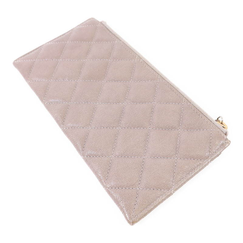 CHANEL 牛皮皮革Boy Long Wallet金扣長錢包-3