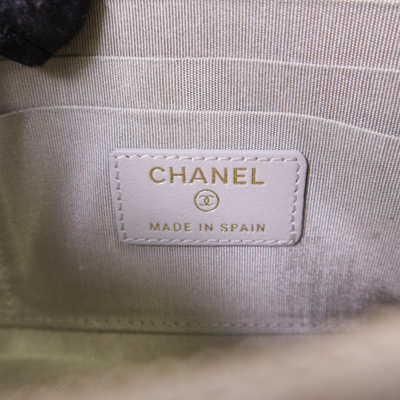 CHANEL 牛皮皮革Boy Long Wallet金扣長錢包-6