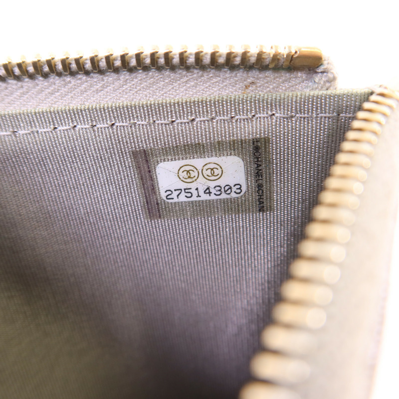 CHANEL 牛皮皮革Boy Long Wallet金扣長錢包-7