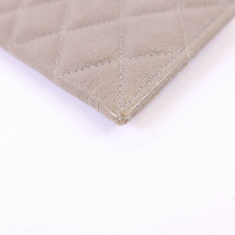 CHANEL 牛皮皮革Boy Long Wallet金扣長錢包-12