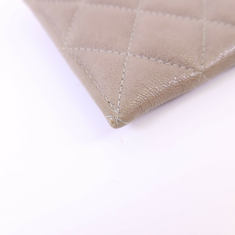 CHANEL 牛皮皮革Boy Long Wallet金扣長錢包-13