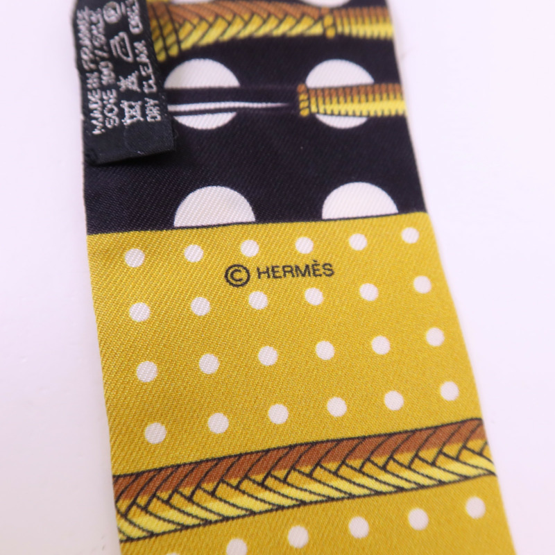 HERMES 絲質Twilly絲巾-5