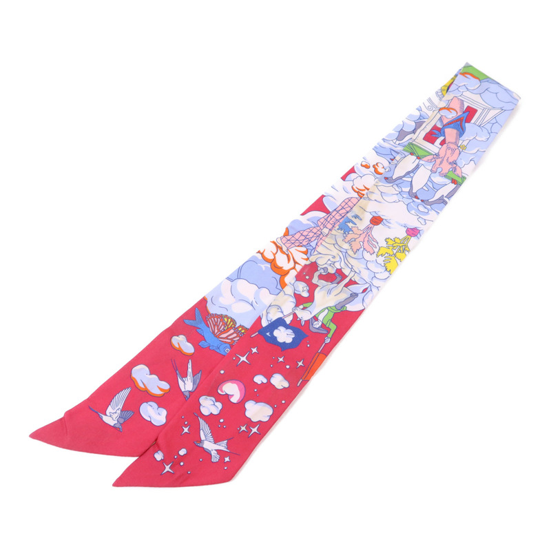 HERMES 絲質Twilly絲巾-1