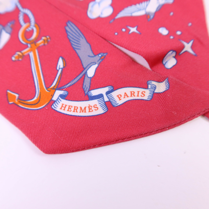 HERMES 絲質Twilly絲巾-4