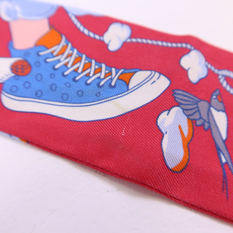 HERMES 絲質Twilly絲巾-8