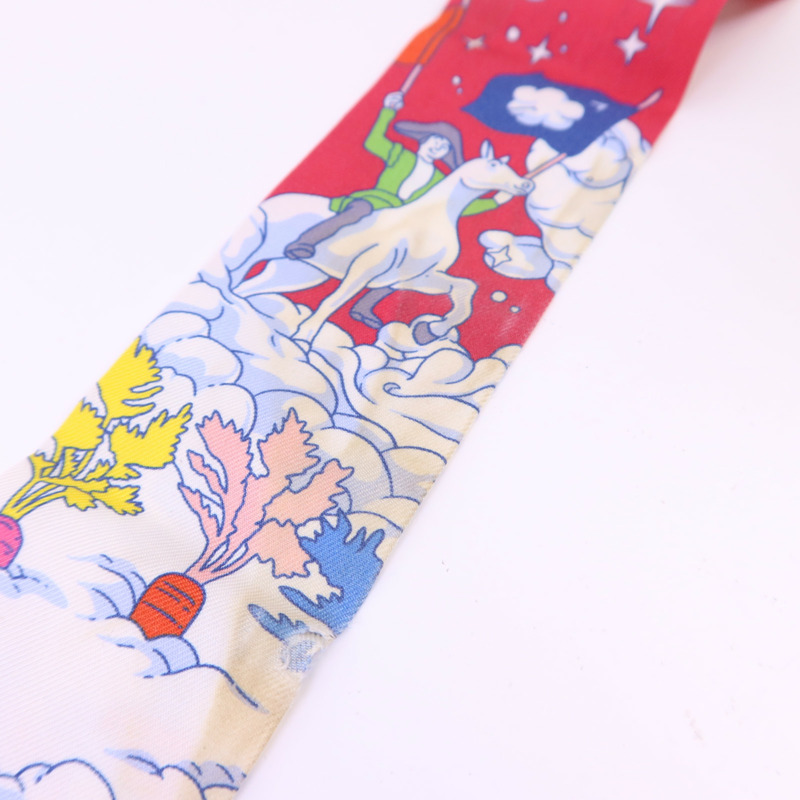 HERMES 絲質Twilly絲巾-10