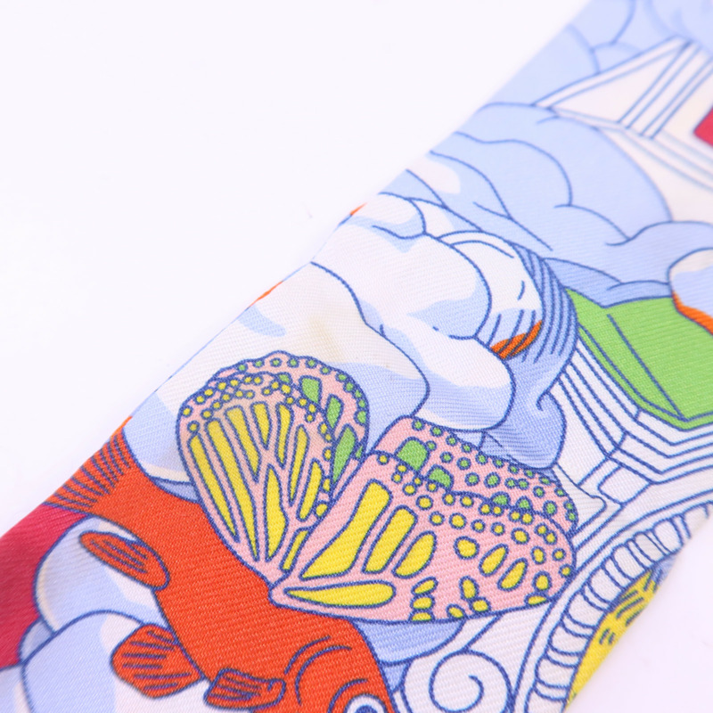 HERMES 絲質Twilly絲巾-11