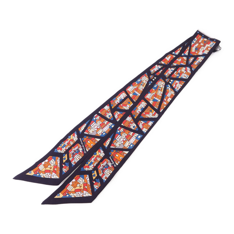 HERMES 絲質Twilly絲巾-1
