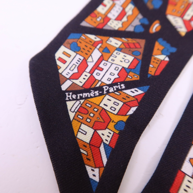 HERMES 絲質Twilly絲巾-4