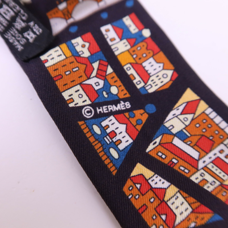 HERMES 絲質Twilly絲巾-5