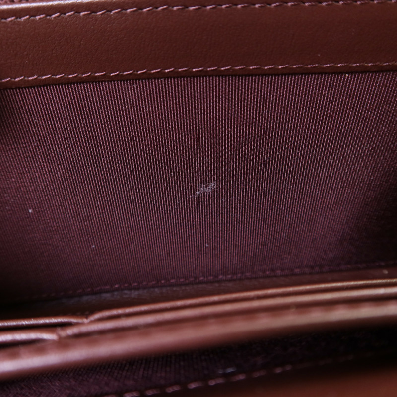 CHANEL 牛皮皮革Zipper Long Wallet金扣長錢包-17