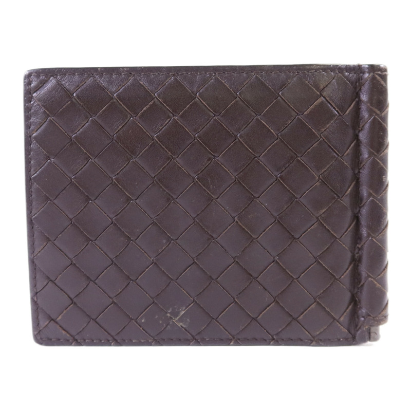 BOTTEGA VENETA 羊皮皮革Bifold Money Clip Wallet錢包-1