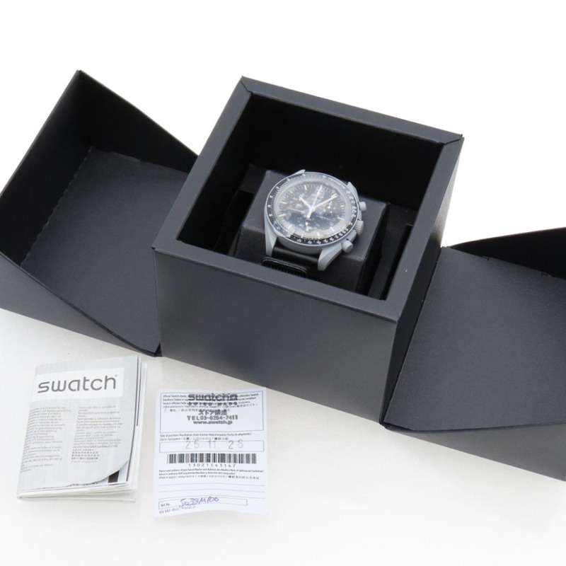 全新歐米茄 x Swatch 超霸系列登月任務 S033M100 腕錶，尼龍錶帶，生物陶瓷錶鏡，黑色錶盤，1309OMEGA 男士腕錶-1