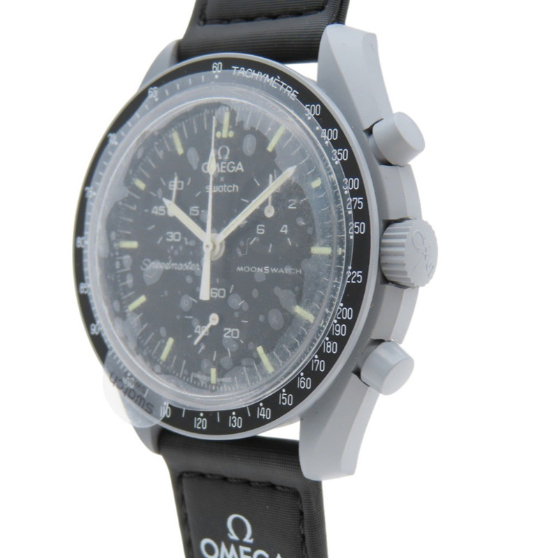 全新歐米茄 x Swatch 超霸系列登月任務 S033M100 腕錶，尼龍錶帶，生物陶瓷錶鏡，黑色錶盤，1309OMEGA 男士腕錶-2