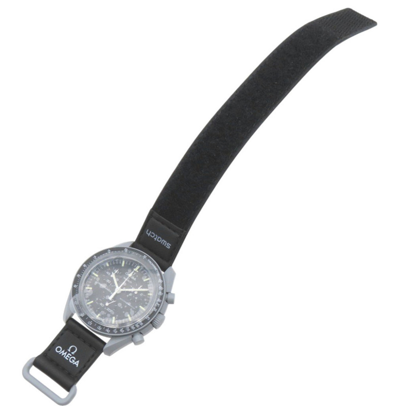 全新歐米茄 x Swatch 超霸系列登月任務 S033M100 腕錶，尼龍錶帶，生物陶瓷錶鏡，黑色錶盤，1309OMEGA 男士腕錶-4