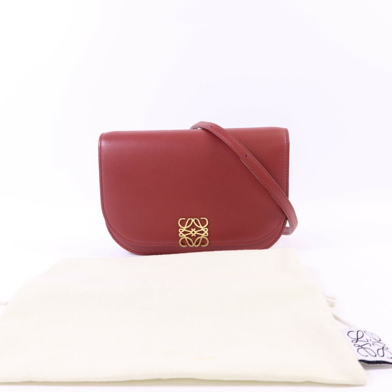 LOEWE 羊皮皮革Goya金扣肩背袋-24