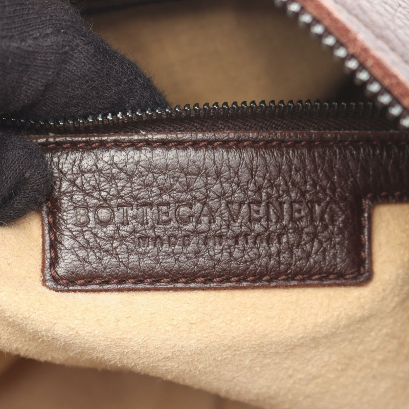 BOTTEGA VENETA Hobo 單肩編織手提包，棕色皮革，二手女款-3