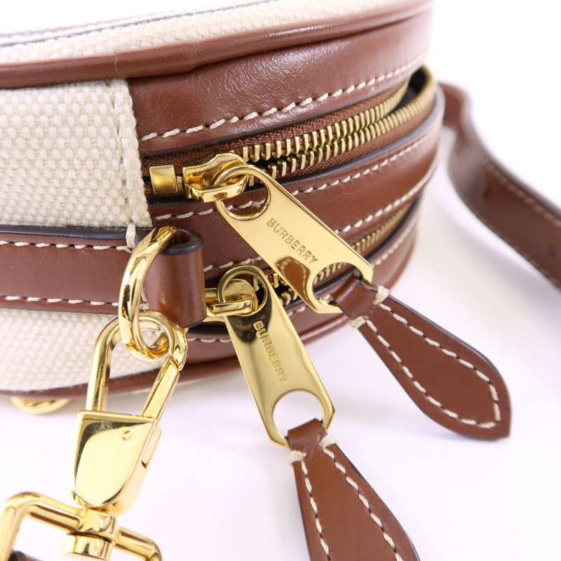BURBERRY 帆布Louise金扣肩背袋-9