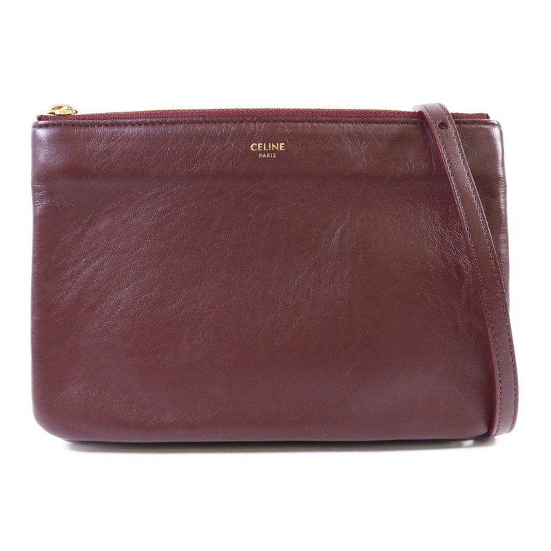 CELINE 牛皮皮革Trio Bag金扣肩背袋-0